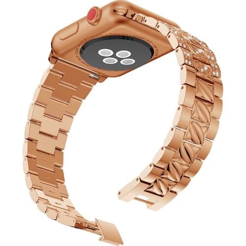 Fashion Women Rhinestone Bracelet for Apple Watch SE Band Series 6 5 4 3 Strap for Iwatch 40mm 44mm 38mm 42mm Wrist Belt