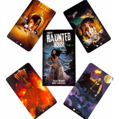 Tarot Of Haunted House Leisure Party Table Game High Quality Fortune-telling Prophecy Oracle Cards With Guide Book
