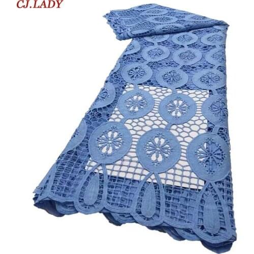 2021 Latest African Lace Fabric Hole Swiss Cotton Lace Fabric Nigerian Swiss Voile Lace In Switzerland for Women Party Dress B02