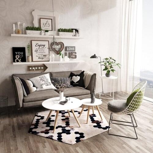 American style diamond shaped natural cowhide seamed patch work rug , genuine cows skin living room carpet