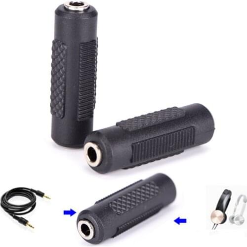 3.5 Mm Female To 3.5mm Female Jack Stereo Connector Coupler Adapter Audio Cable Extension For MP3 DVD Headphone Car