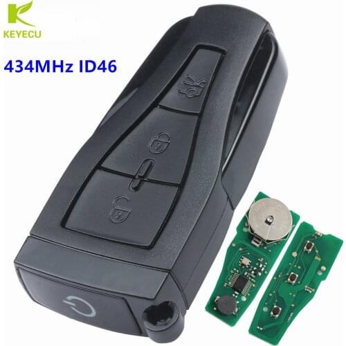 KEYECU Replacement Smart Remote Car Key FOB 3 Button 434MHZ ID46 Chip for MG MG550 MG6
