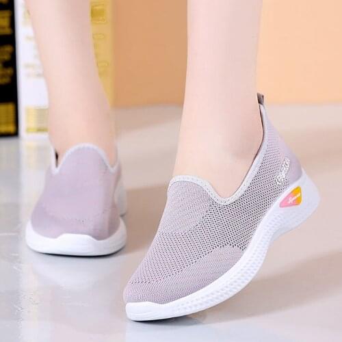 Womens Sneakers Spring Ladies Flat Sports Shoes Casual Women Vulcanized 2021 Summer Light Mesh Breathable Female Running Shoes