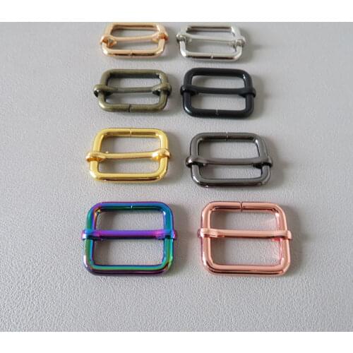 1Pc 25mm Straps Metal Buckle Adjuster Tri Glides For Bag Belt Loop Hardware Dog Collar Backpack Adjustable Clasp DIY Accessory