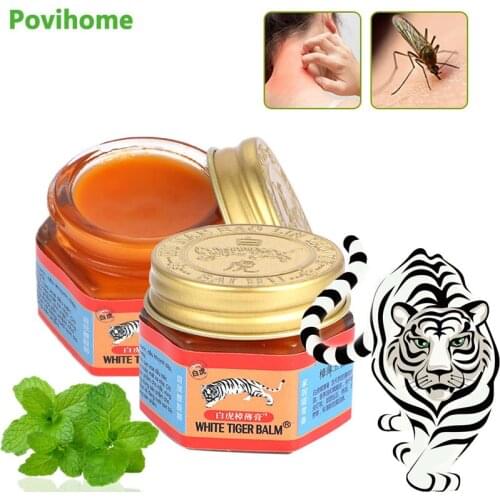 1Pcs 15g Tiger Balm Mint Cooling Oil Mosquito Bites Anti Itch Cream Relieve Cold Dizziness Headache Health Care Medical Plaster