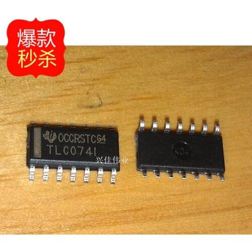 10PCS The new TL074 TL074C TL074CDR SOP14 operational amplifier chip low-power op amps