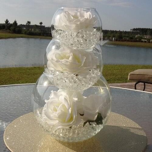 100pcs Magic Crystal Soil Water Beads Balls Flower Vases Filler Centerpieces for Wedding Decoration kids Toys clear Transparent