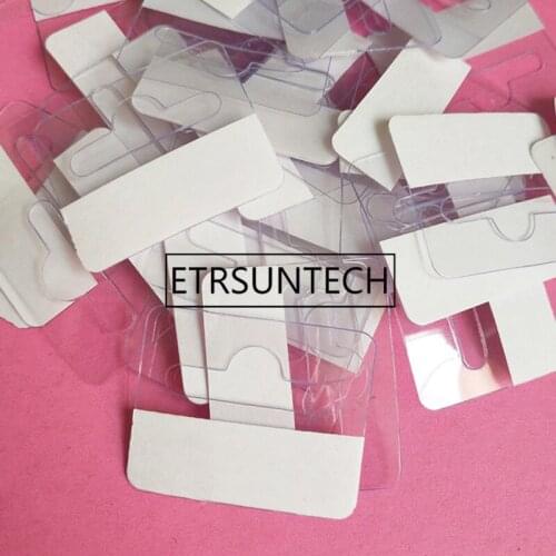 10000pcs/lot Plastic PVC PET Hang Hanging Tab Hooks on Merchandise Package Bag Hangers Peghooks Display Self Adhesive LX1992
