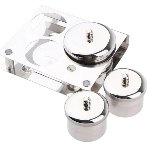 3 Bottles Sanitizer Jar for Hair Nail Tools Sanitizing with Lid