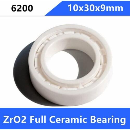 4pcs/10pcs 6200 full Ceramic ball bearing 10x30x9 mm Zirconia ZrO2 ceramic bearings 10*30*9