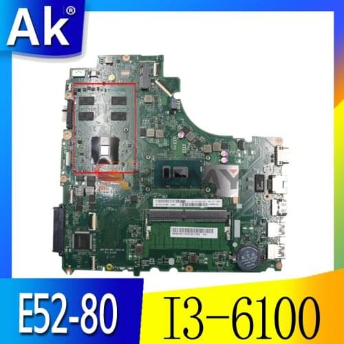 Akemy DA0LV6MB6F0 Motherboard For Lenovo E52-80 V310-15ISK V310-15IKB Notebook Motherboard CPU I3 6100 DDR4 4G RAM 100% Test Wor