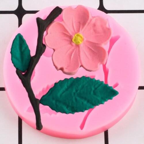 Flower Plum Blossom Silicone Mold Cake Border Fondant Mold DIY Wedding Cake Decorating Tools Candy Clay Chocolate Gumpaste Molds