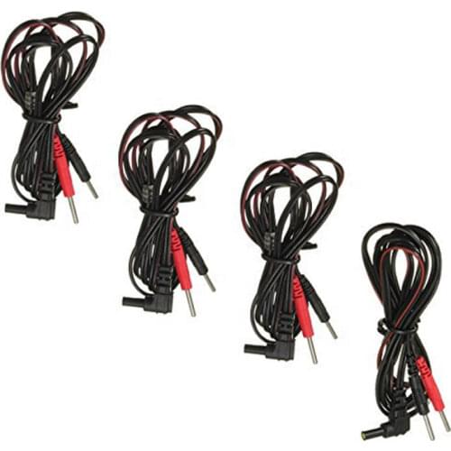 DHL Freeshipping 200pcs/lot Electrode wires DC head 4mm electrode wire plug 2.0mm for massager
