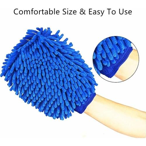 Home Glass Cleaning Gloves Magic Microfiber chenille washing Gloves for Household Scrubber Kitchen Clean Tool Scrub