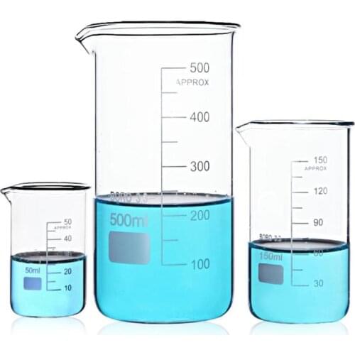 Experimental high borosilicate glass beaker