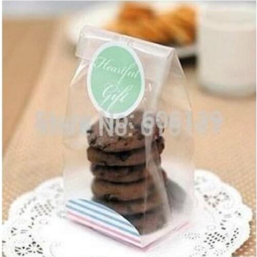 Exquisite Translucence Cake Biscuit Freshness Keeping Packaging Plastic Bag Cookie Bag Baking Supplies 100pcs/lot