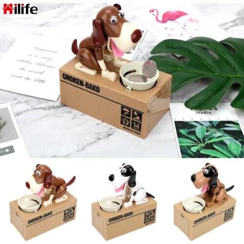 Creative Money Saving Box Electronic Piggy Banks Cartoon Robotic Dog Steal Coin Bank Kids Gift Automated Money Boxes