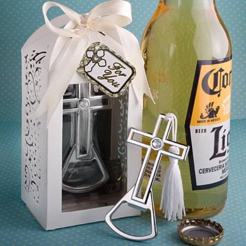 Creative Cross Metal Beer Bottle Opener Personalized Favors and Gifts for Party Supplies Wedding