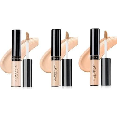MAYCREATE Full Cover Liquid Concealer Makeup 6ml Eye Dark Circles Cream Face Corrector Waterproof Make Up Base Cosmetic 3 Colors