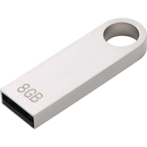 Metal Memoria USB Flash Drive 8GB Pendrive Pen Drive 8GB Flash USB 2.0 Cle Usb Stick Key Custom Lo-go