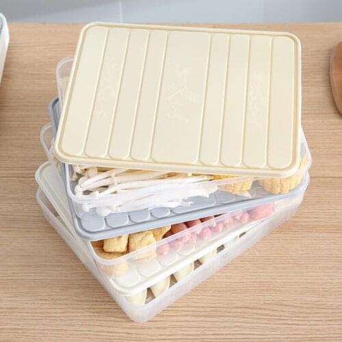 Food Preservation Trays Reusable Food Trays Stackable Storage Container with Elastic Lid BPA Free For Refrigerator H88F