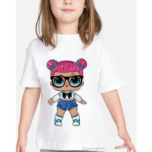 Fashion t shirt girls cute beautiful little girl cartoon girls t-shirt summer casual cute kids tshirt harajuku high quality tops