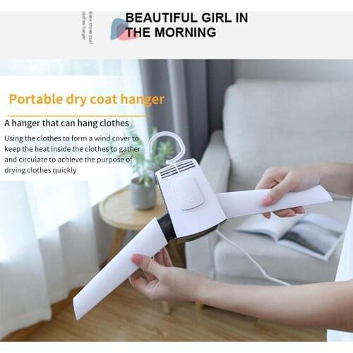 Portable Clothes Hangers Electric Laundry Dryer Smart Shoes Dryer Rack Coat Hanger For Winter Home Travel Rod Rack Hangers