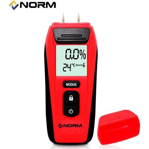 Norm Portable Digital Wood Moisture Meter Two Pins Hot Humidity Tester 0.5 percent Accuracy Hygrometer Timber Damp Detector
