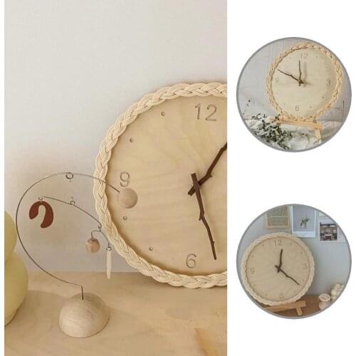 Twig Shape Indicator Practical European-Style Garden Rattan Frame Clock European Style Clock Decor Ornamental for Hallway