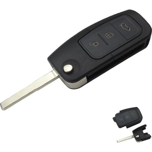Car Styling Flip Folding Car Key Shell Case Fob 3 Buttons for Ford Fiesta Focus Fiesta Max Ka Chave Uncut Blank Key Blade Knife