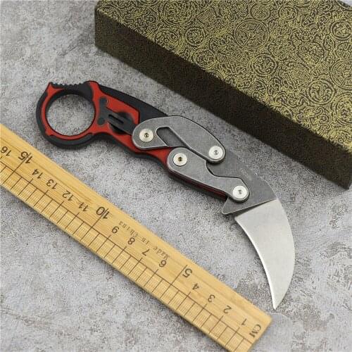 New Rollover folding knife mechanical claw outdoor camping multi-purpose hunting EDC tool 14C28N blade G10 handle