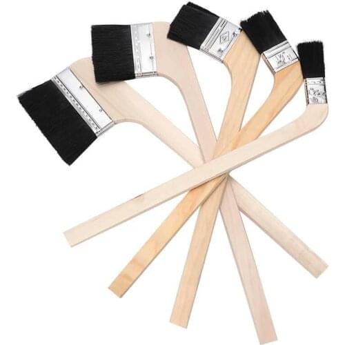 Wood handle brush Universal boar bristle brush Pen for Barbecue BBQ Oil Painting paint chip chalk gap dust remover cleaning tool