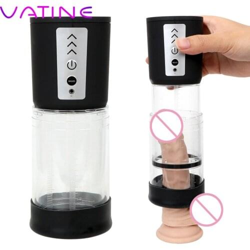 VATINE Electric Penis Pump Penis Telescopic Extend Penis Enlargement Erotic Sex Toys for Men Male Erection Training Sex Products