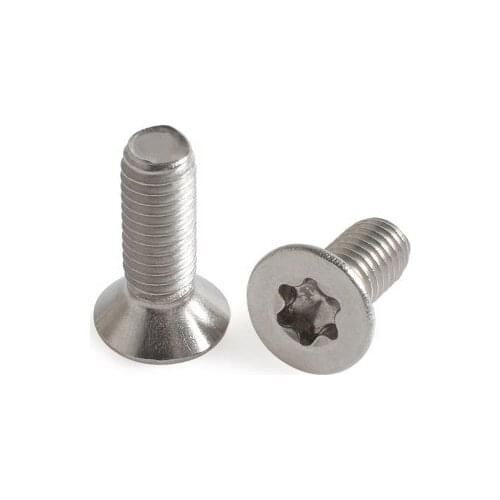 30pcs M3 Torx countersunk screws T&TX flat head screw anti-theft without pillar bolts stainless steel bolt 4mm-30mm length