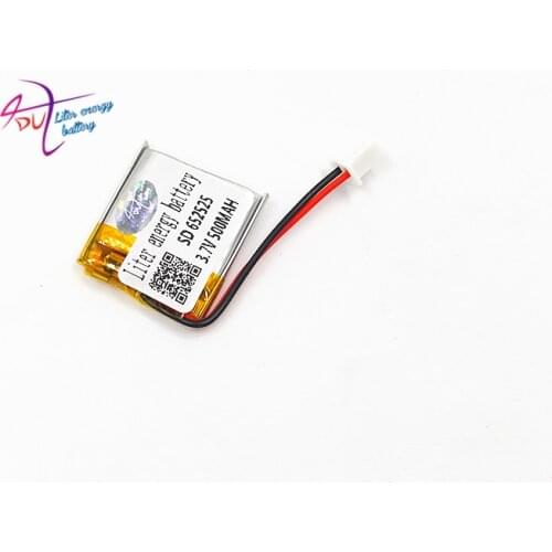 XHR-2P 2.54 500mAh 652525 3.7V lithium polymer battery MP3 point reading pen remote control