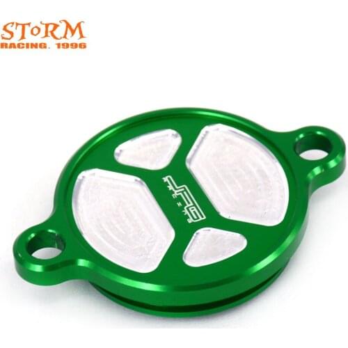 CNC Billet Motorcycle Engine Oil Plug Filter Cover Cap For KAWASAKI KX250F KXF250 KX 250 F 05 06 07 08 09 10 11 12 13 14 15