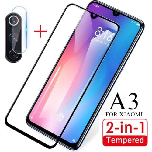 2 In 1 Camera Protector for Xiaomi Mia3 Screen Tempered Glass on Xiomi Mi A3 A 3 3a A3mi Xiaomia3 Lens Film M1906F9SH M1906F9SI