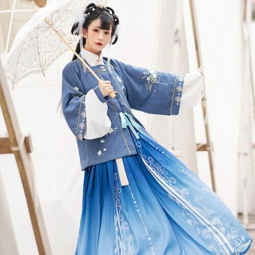 Women Dress Hanfu Suit Traditional Chinese Clothing Girl Dancewear Oriental Cosplay Costume