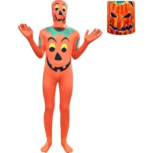 2021 Halloween Girls New Design Cute pumpkin lantern Fancy bodySuit Costume Cosplay Outfit for Carnival Halloween easter Party