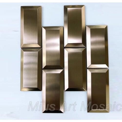 3D Diamond Metal Mosaic Kitchen Tile