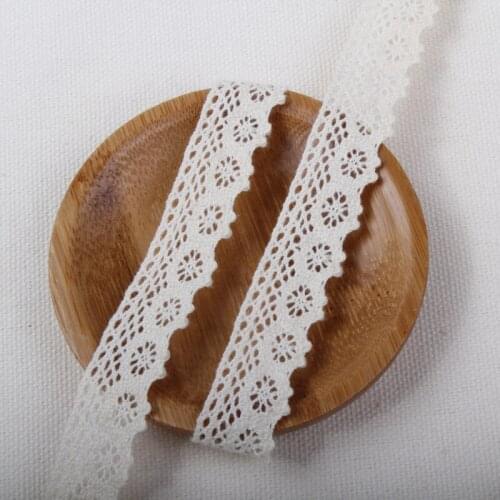 60yards/lot width1.6cm cotton lace Diy Sew Apparel Accessories Beige Cotton Lace Ribbon Handmade Cotton Lace Trims Decoration