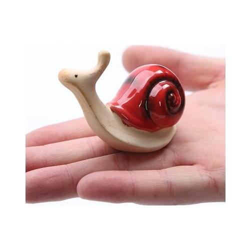 Promotion porcelain beautiful cute snails tea pets factory outlet best home or office ornaments birthday gifts T111