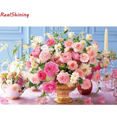 5D Diy Diamond Painting Cross Stitch full Square Diamond Embroidery Still life flower picture for room Decor H1780
