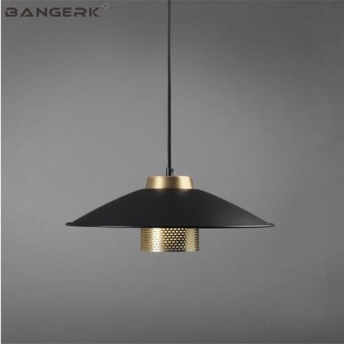 BANGERK Loft Simple Modern LED Pendant Lamp For Dining Room Black Iron Hanging Light Home Decor Droplight Lighting Hanglamp