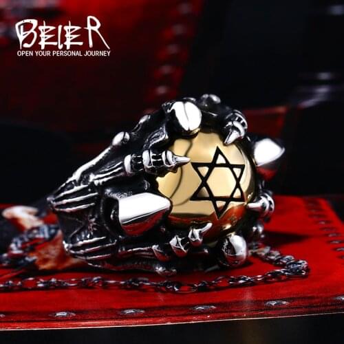 Beier new store 316L Stainless Steel ring high quality Mens Punk Biker Jewelry lot of multi Skull Ring LLBR8-285R