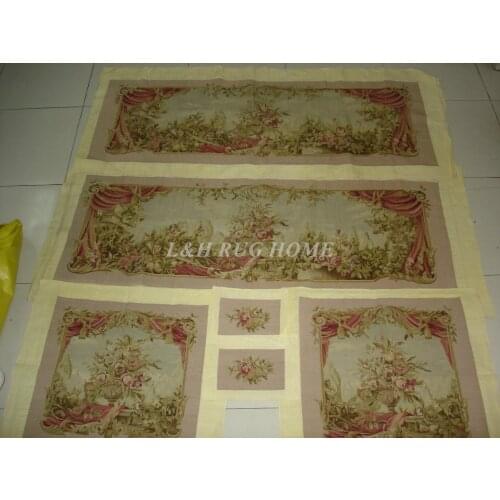 Free Shipping French Aubusson hand wovesofa and chair cover set 1:4 with arms