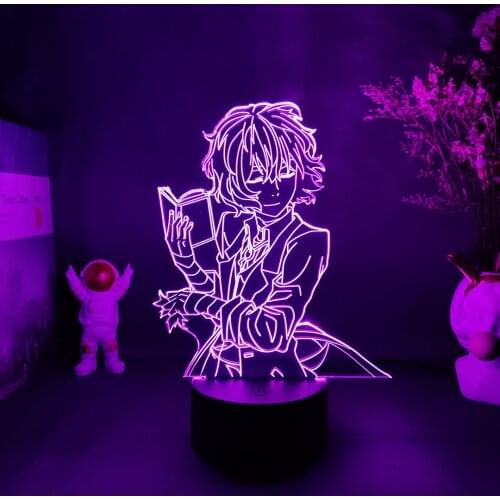 Bungo Stray Dogs Osamu Dazai Lamp for Room Decor Friend Birthday Gift Gadget Nakahara Chuya Night Light Anime Neon Light Dazai
