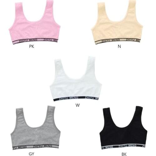 Bra Underwear Solid Color Letters Printed Scoop Neckline