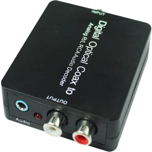 Digital to Analog Audio Converter for Dolby Decoder Optical to 3.5mm Optical Out to RCA DTS DAC Decode Converter Optical/SPDIF