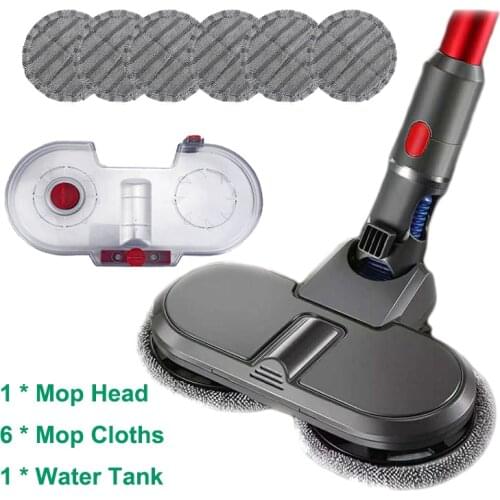 Electric Wet & Dry Mop Head Floor Brush For Dyson V7 V8 V10 V11 Wireless Vacuum Cleaner Mop Head Accessories Water Tank Mop Rag